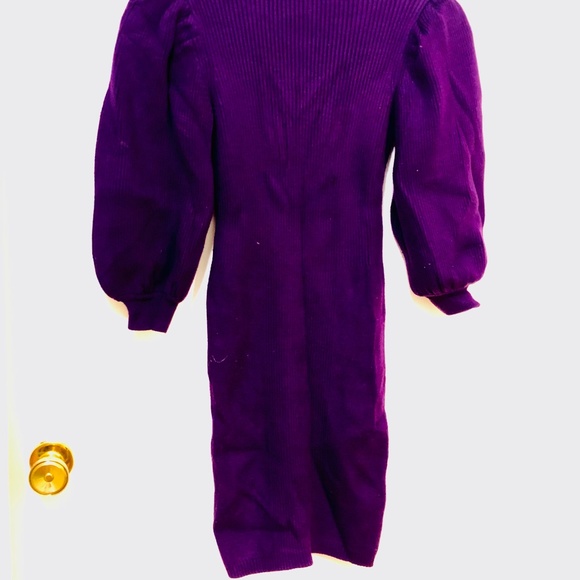 Purple Midi Sweater Dress - Picture 6 of 6